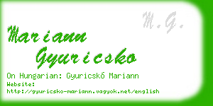 mariann gyuricsko business card
