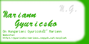 mariann gyuricsko business card